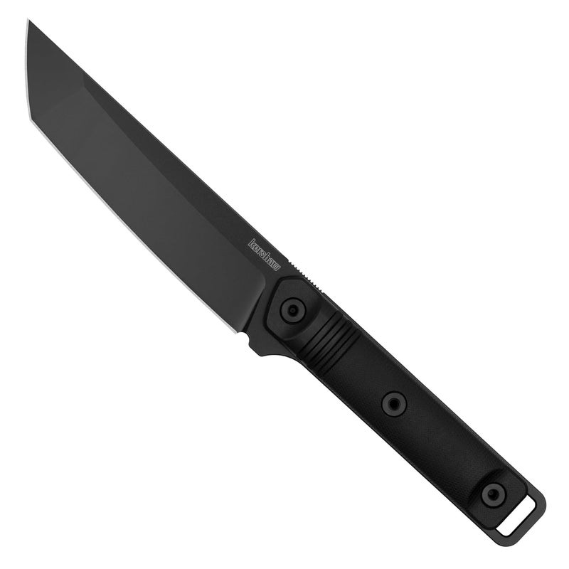 Kershaw Atreides Fixed Blade Knife, 65Mn Black Tanto Blade, Outdoor Work Knife with Sheath, Full Tang Handle - Image 1